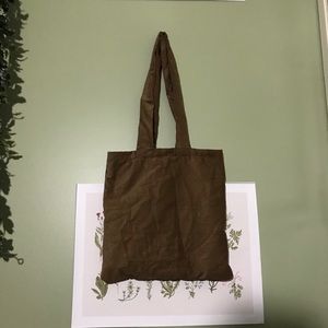Brown Corduroy Tote Bag